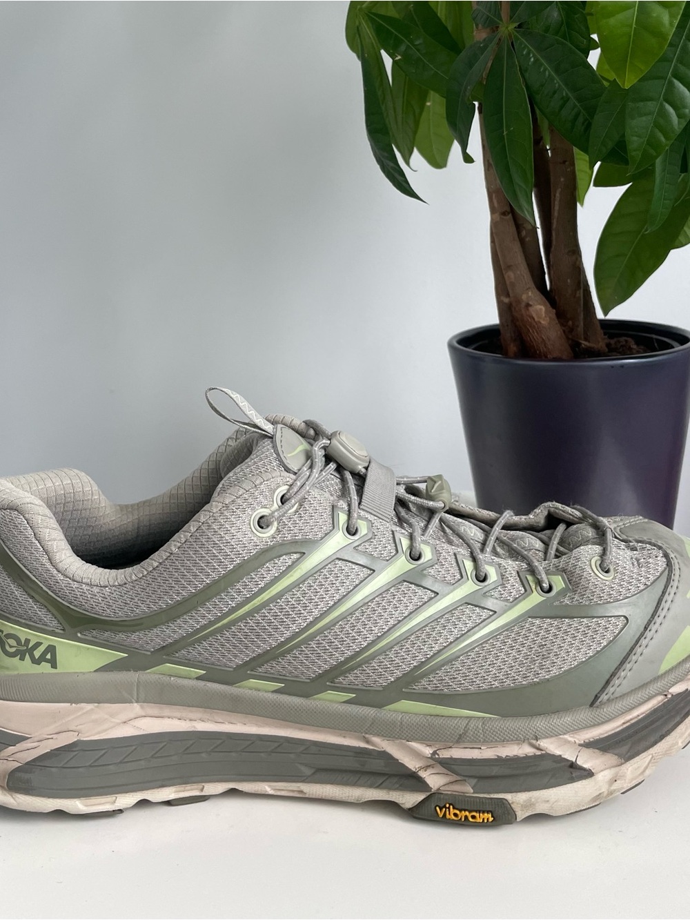 Women Size 10.5 Hoka One One Mafate Three2 Barley Seed Green Trail Running Shoes
